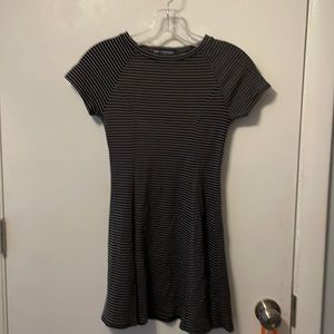 Black and Gray Stripped Dress